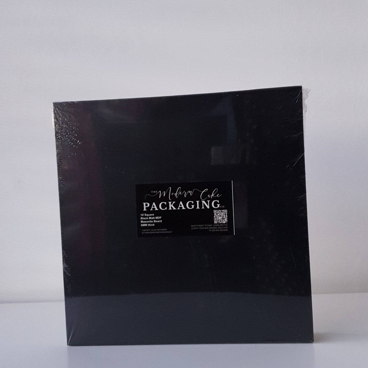 10&quot; Premium Black Masonite Square Boards 6mm (pack of 5)