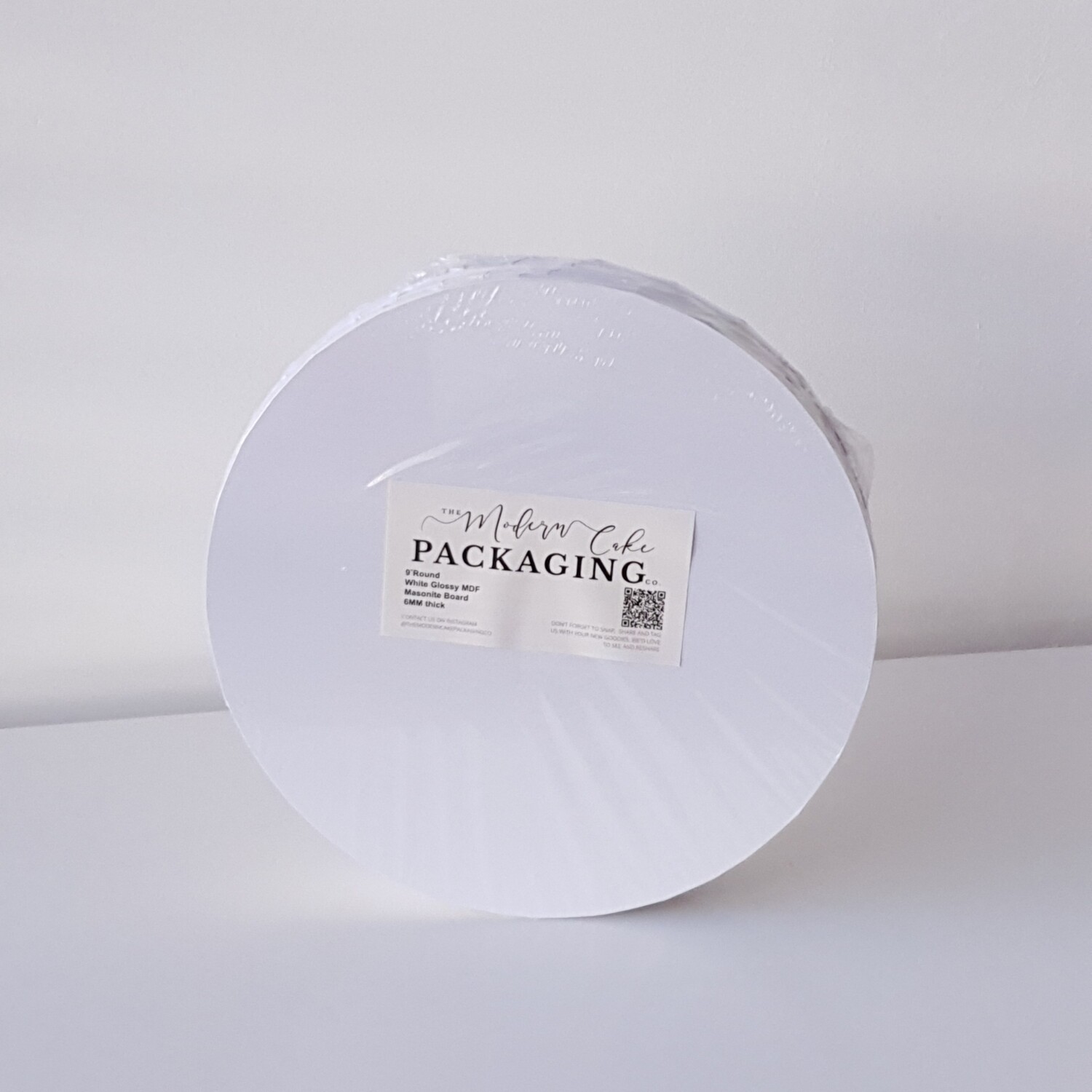 9&quot; Premium White Masonite Round Boards 6mm (Pack of 5)