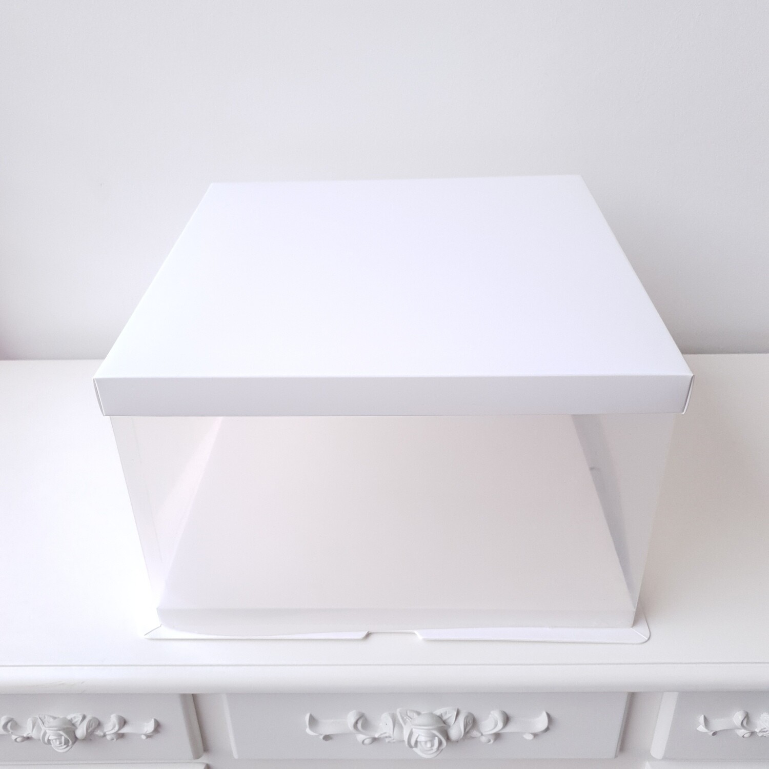 12&quot; Clear PET Cupcake Box with White Lid