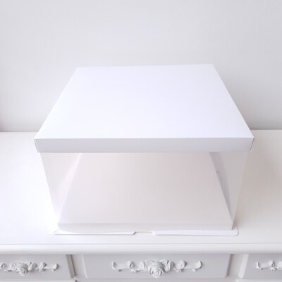 12&quot; Clear PET Cupcake Box with White Lid