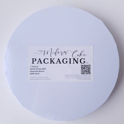 7&quot; Premium White Masonite Round Boards 4mm (pack of 5)
