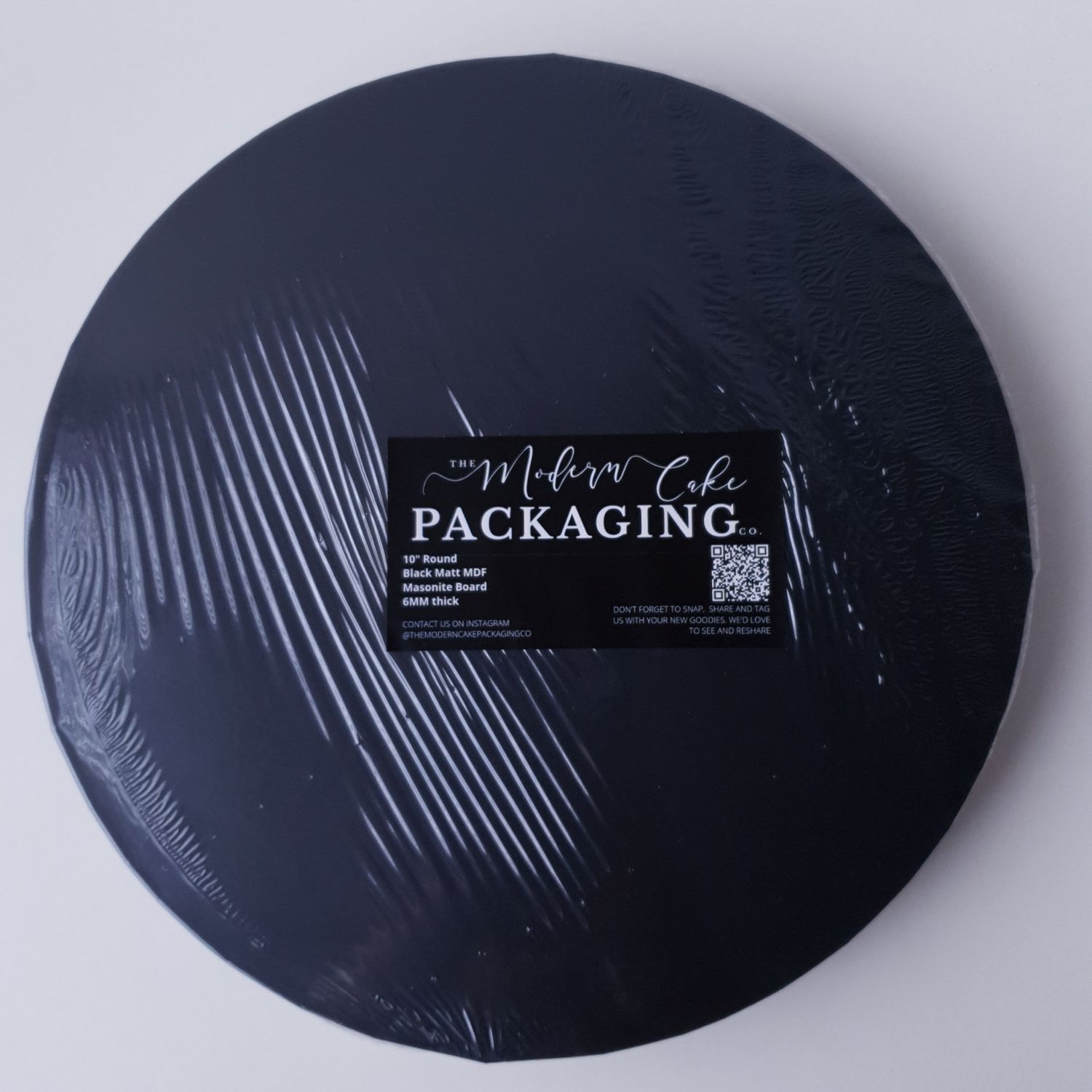 10&quot; Premium Black Masonite Round Boards 6mm (pack of 5)