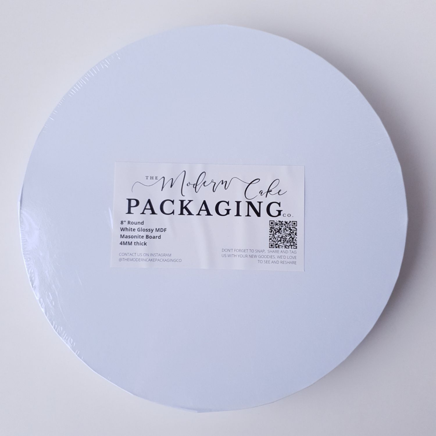 8&quot; Premium White Masonite Round Boards 4mm (pack of 5)