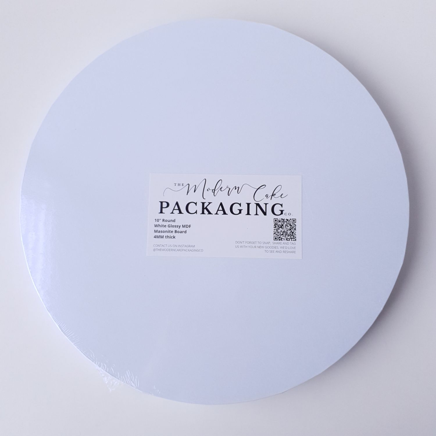 10&quot; Premium White Masonite Round Boards 4mm (pack of 5)
