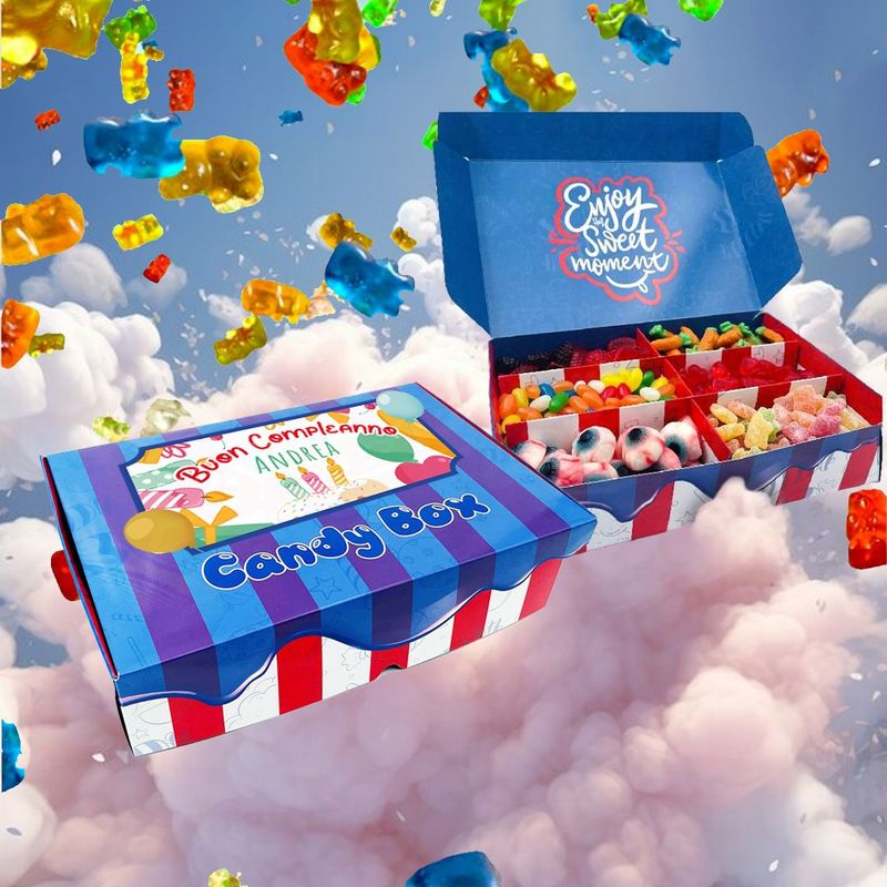 Candy Box -  Buon Compleanno - personalizzata con nome