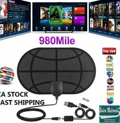 Indoor Digital HD 4K TV Antenna with Amplifier