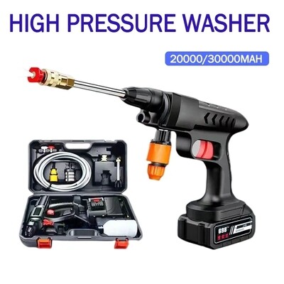 Chargeable High Pressure Machine, Water Hose and Gun Set