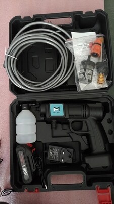 Chargeable High Pressure Machine, Water Hose and Gun Set