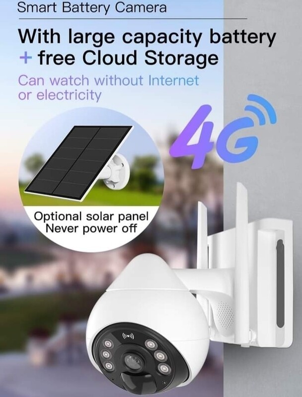 4G Sim Card Cellular Wireless Universal Solar Security Camera