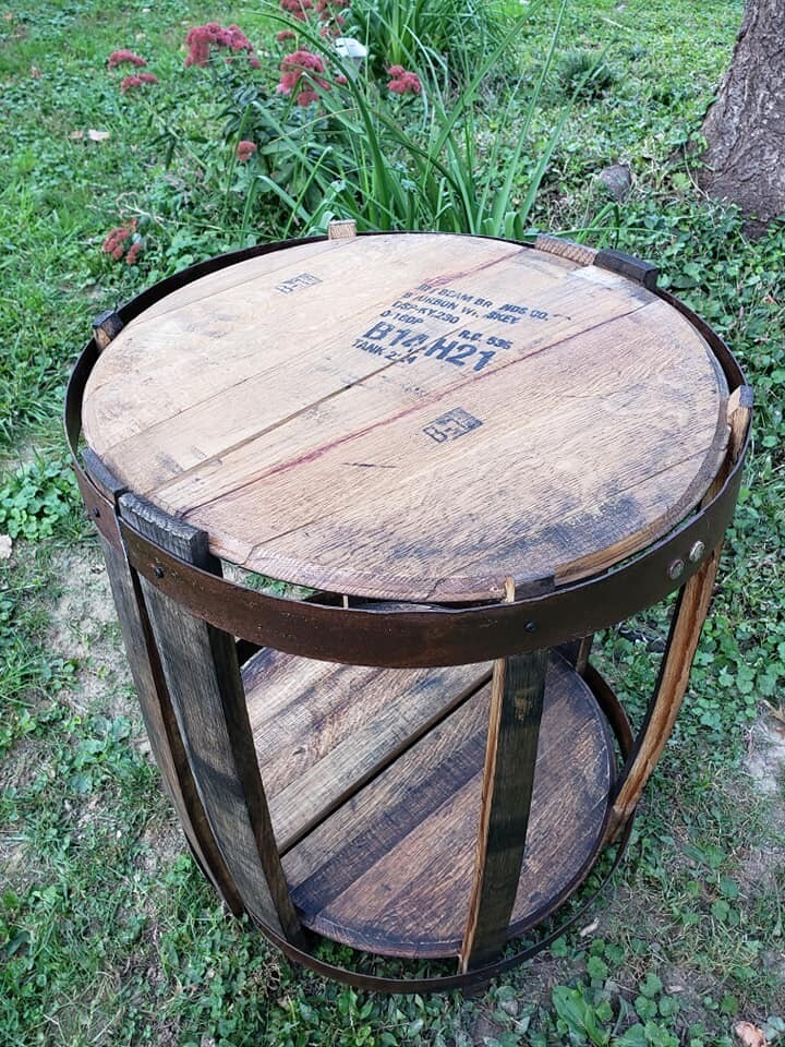 Matched Half Bourbon Barrel Tables
