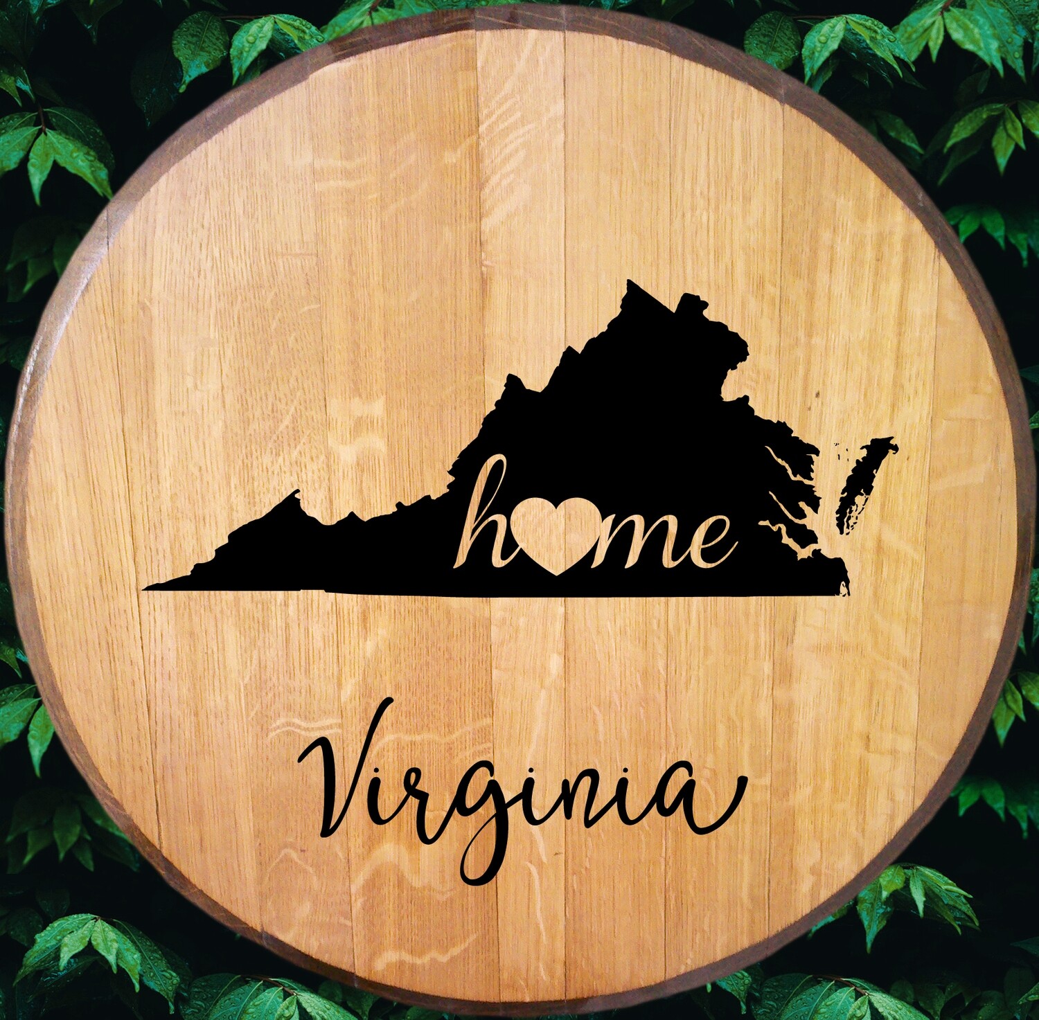 Virginia Home Bourbon Barrel Head