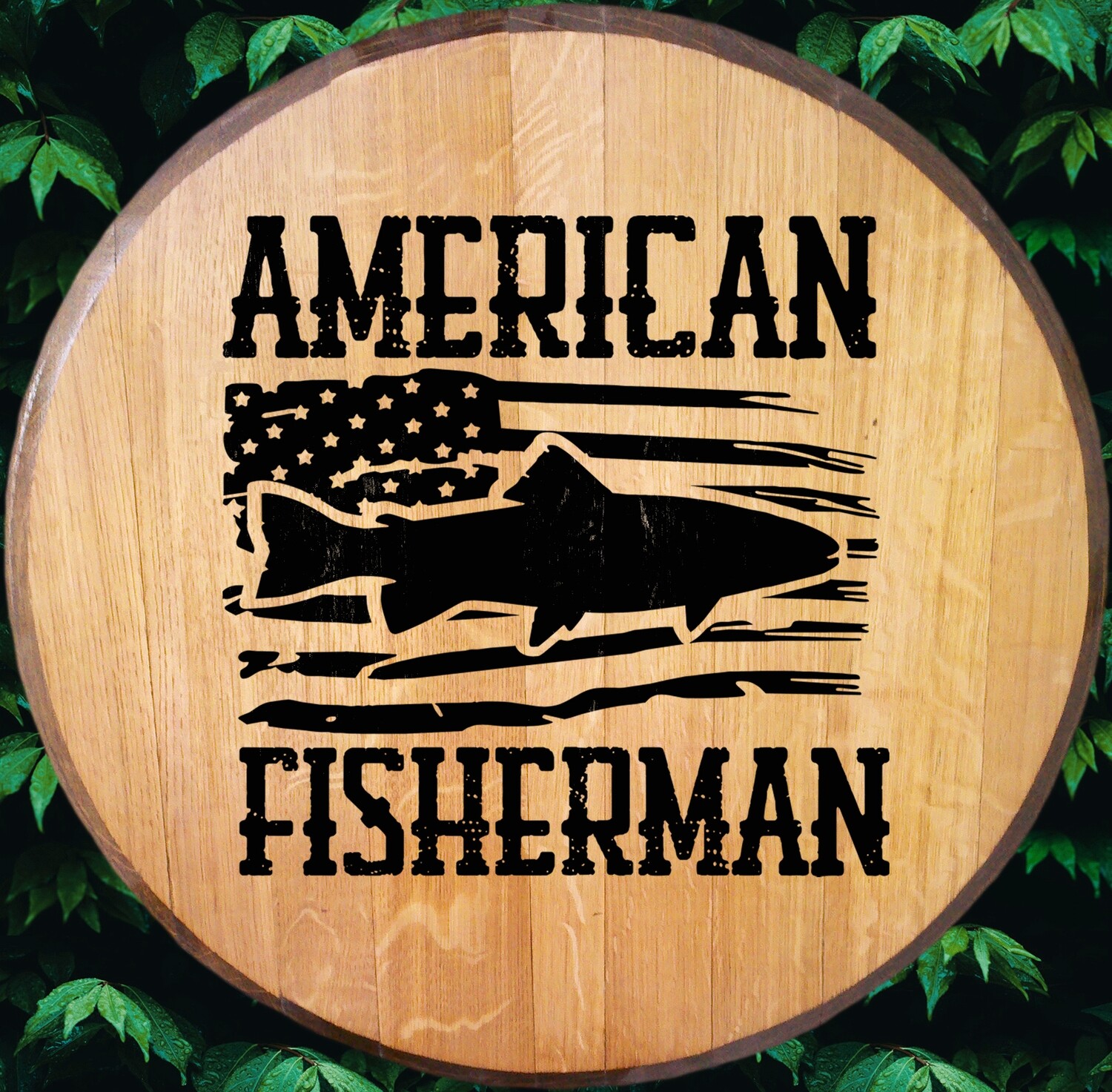 American Fisherman Bourbon Barrel Head
