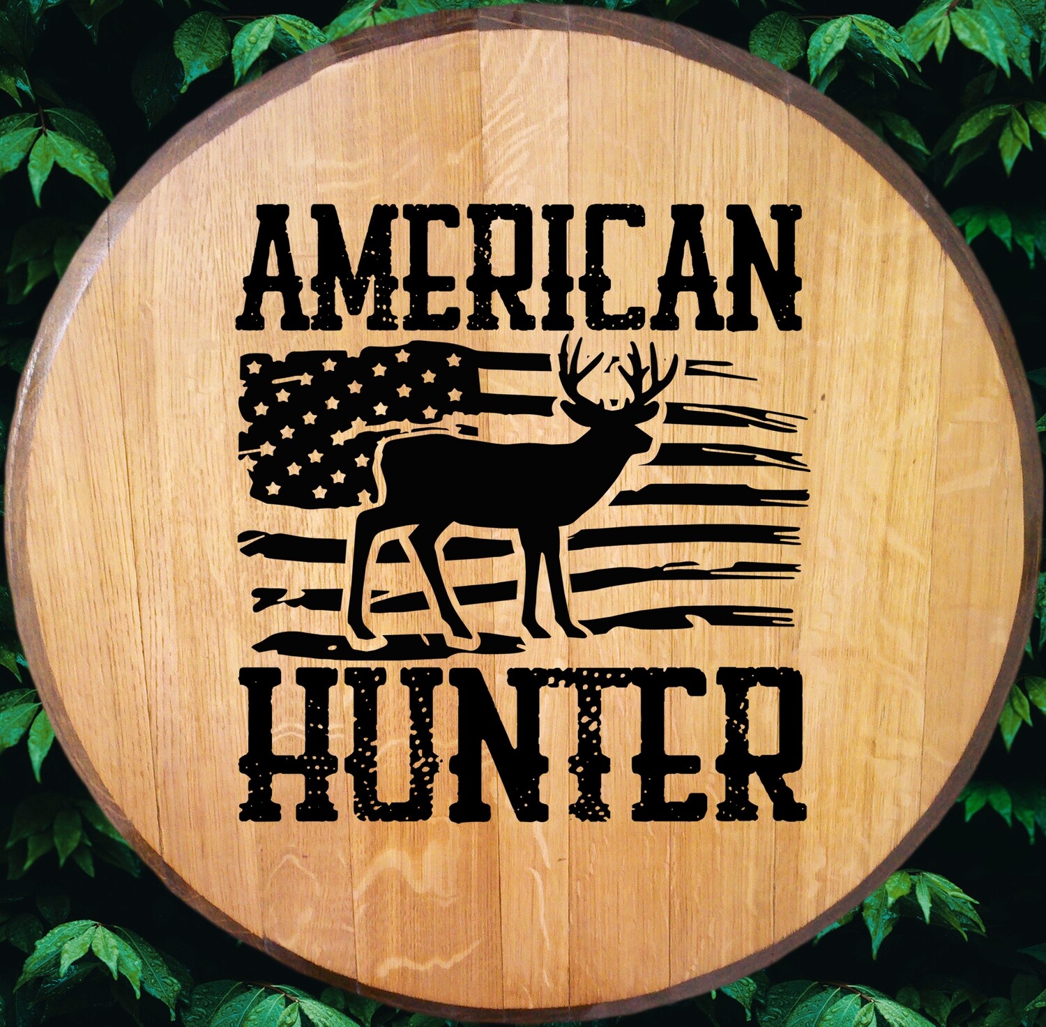 American Hunter Bourbon Barrel Head