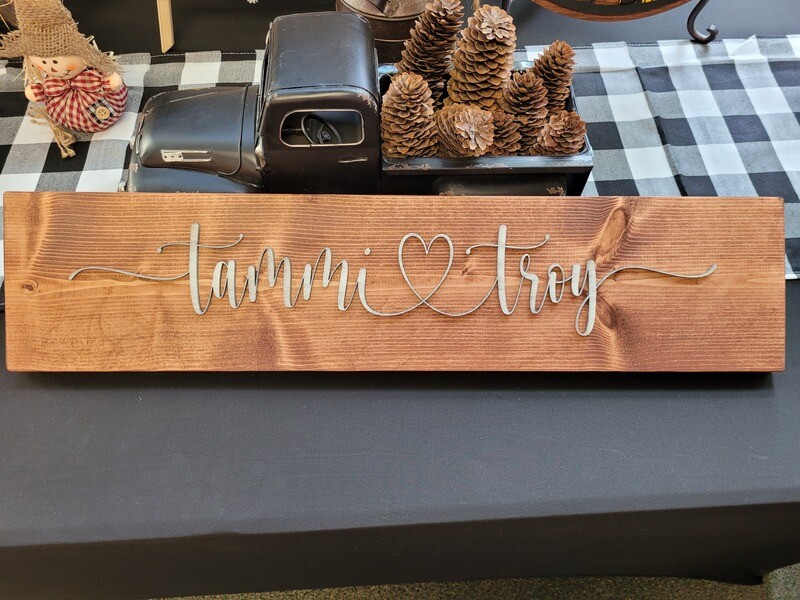 Couples Name Plaque