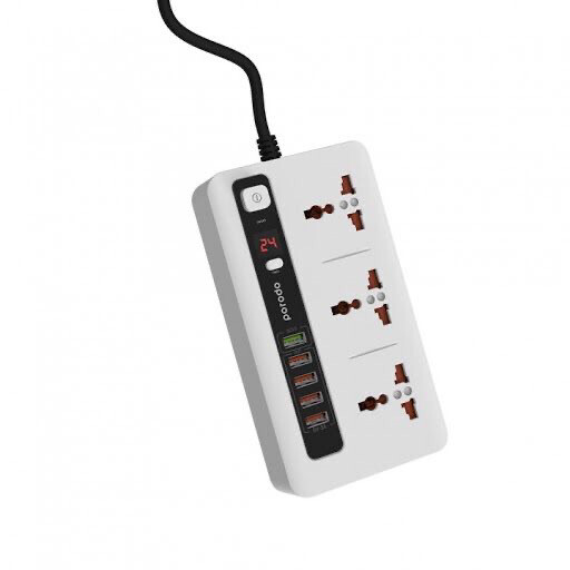 Porodo Smart Electrical Adapter - White