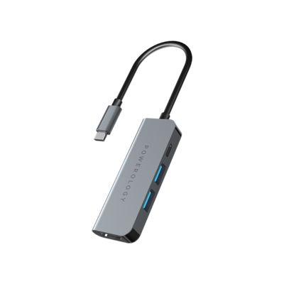Powerology 4in1 USB-C Hub with HDMI / USB 3.0