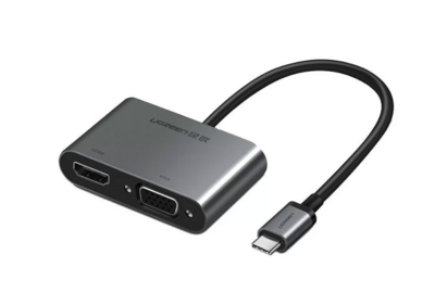 UGREEN USB-C TO HDMI + VGA ADAPTER WITH PD SILVER