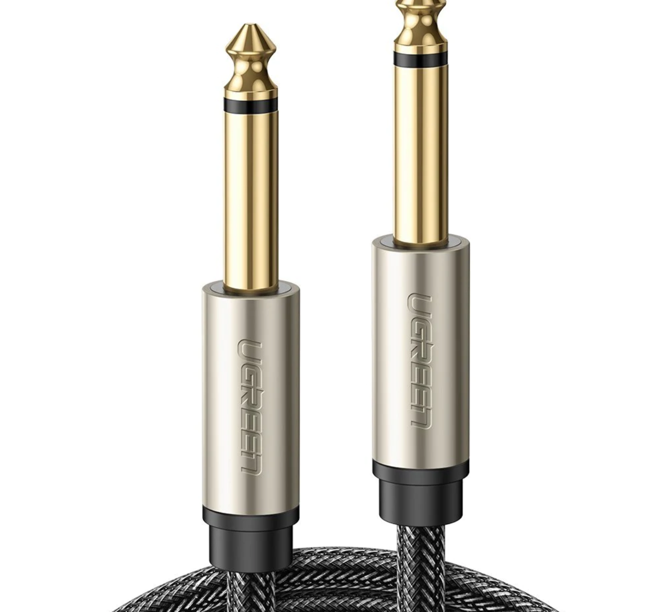 UGREEN 6.5MM MALE TO MALE STEREO AUXILIARY AUX AUDIO CABLE 3M GOLD