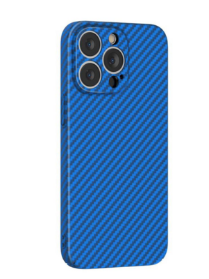 Green Carbon Fiber Case for iPhone 13 Pro (6.1") Blue