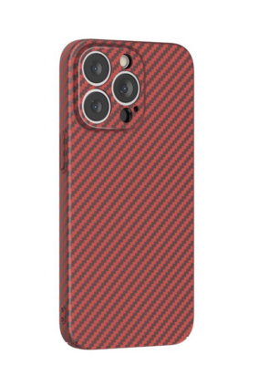 Green Carbon Fiber Case for iPhone 13 Pro (6.1") Red