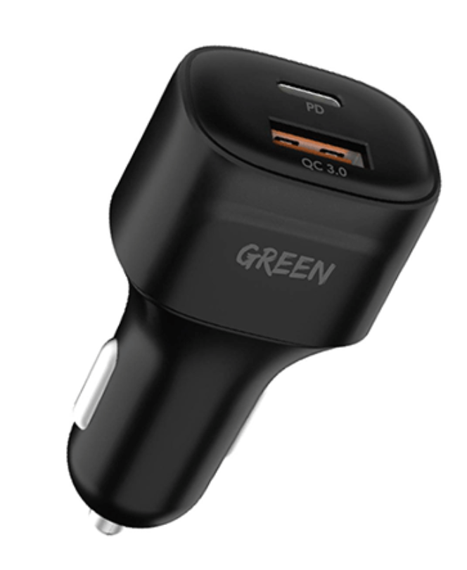 Green Compact Car Charger