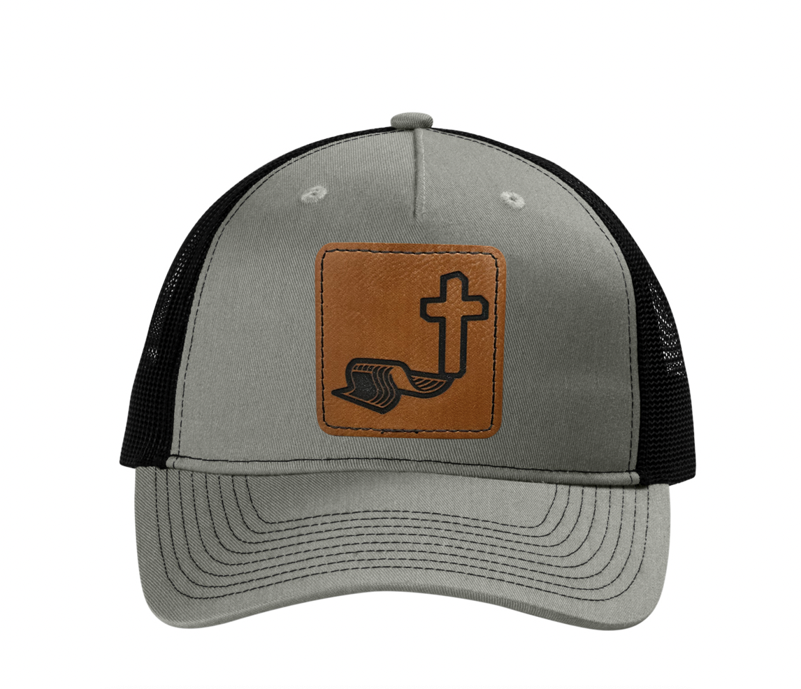 CP Cross and Flag Leather Patch Mesh Back Hat