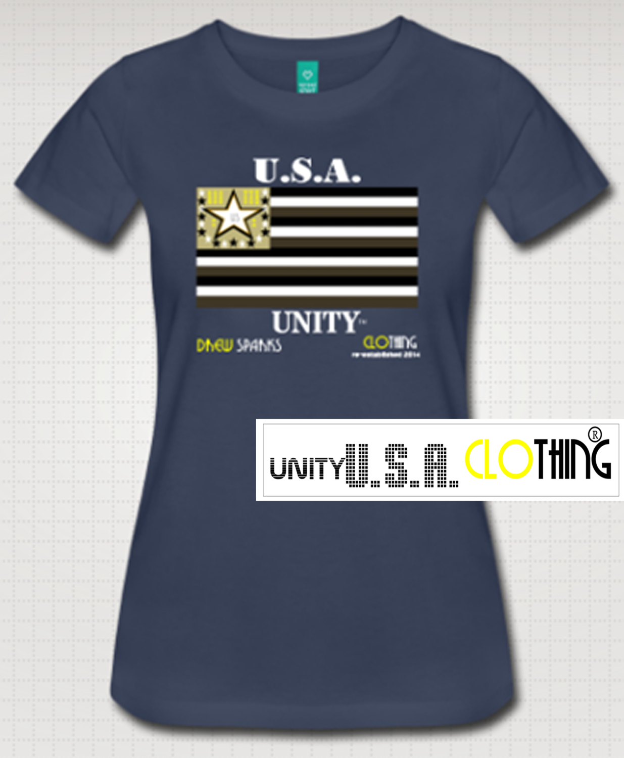 Unity Flag Navy Lady's T-Shirt