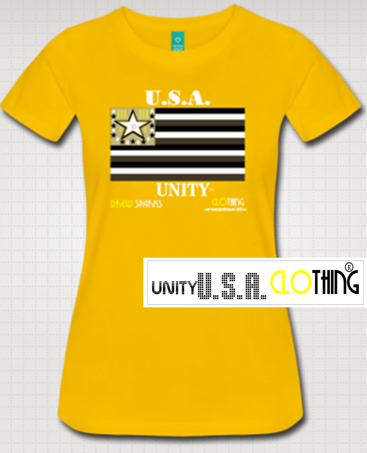 Unity Flag  Yellow Lady's T-Shirt