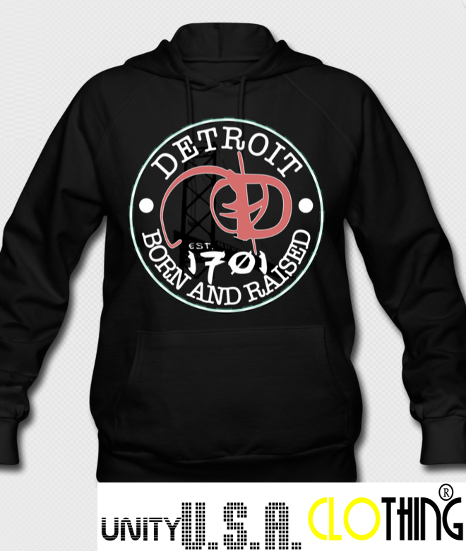 Born and Raised Pink White BLACK Hoodie