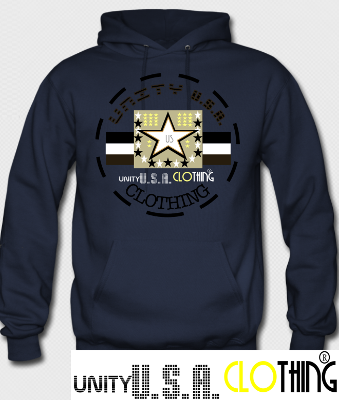 Unity 360 BLUE Hoodie w/ BLACK lettering