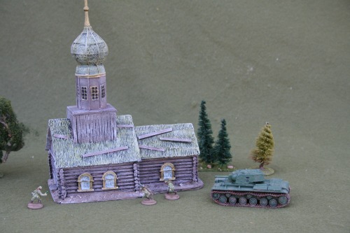 Russian Church, log construction, onion dome