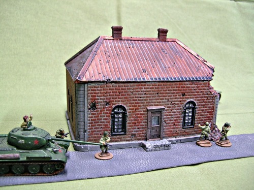 Battle-Damaged Lenningrad Masonry Building
