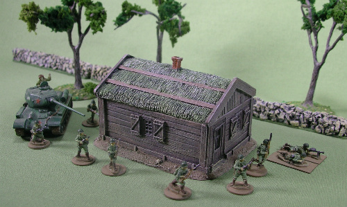 Smolensk log house, thatched roof