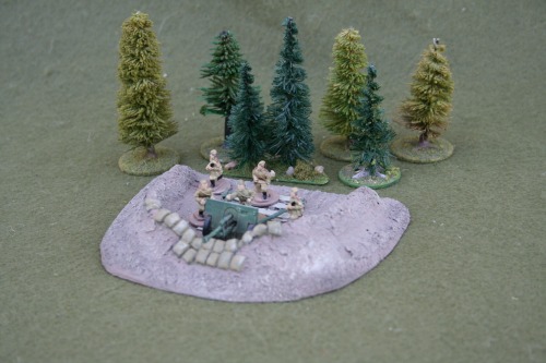 Anti-tank gun prepared postition