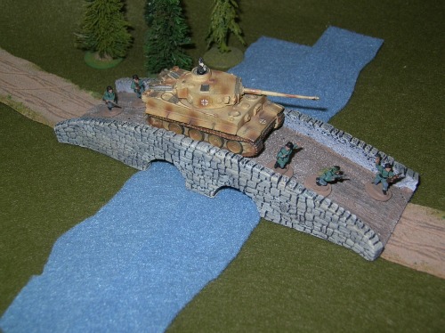 Double-span European stone bridge