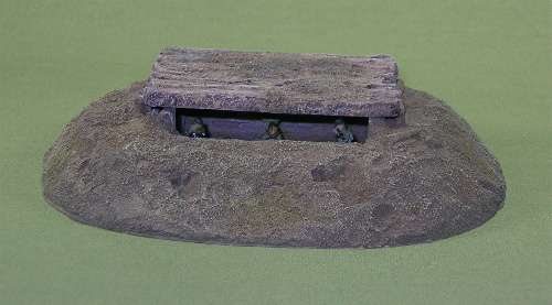 Dug-in Russian log bunker