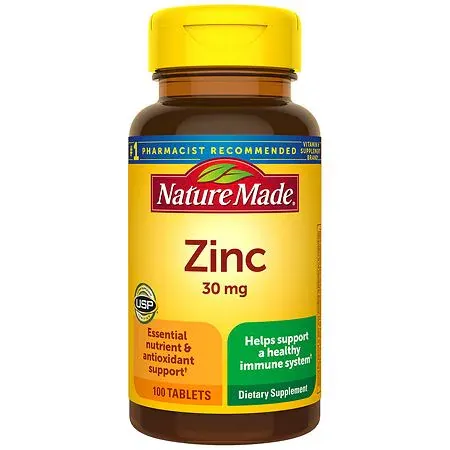 Nature Made Zinc 30 mg Tablets, 100 ct