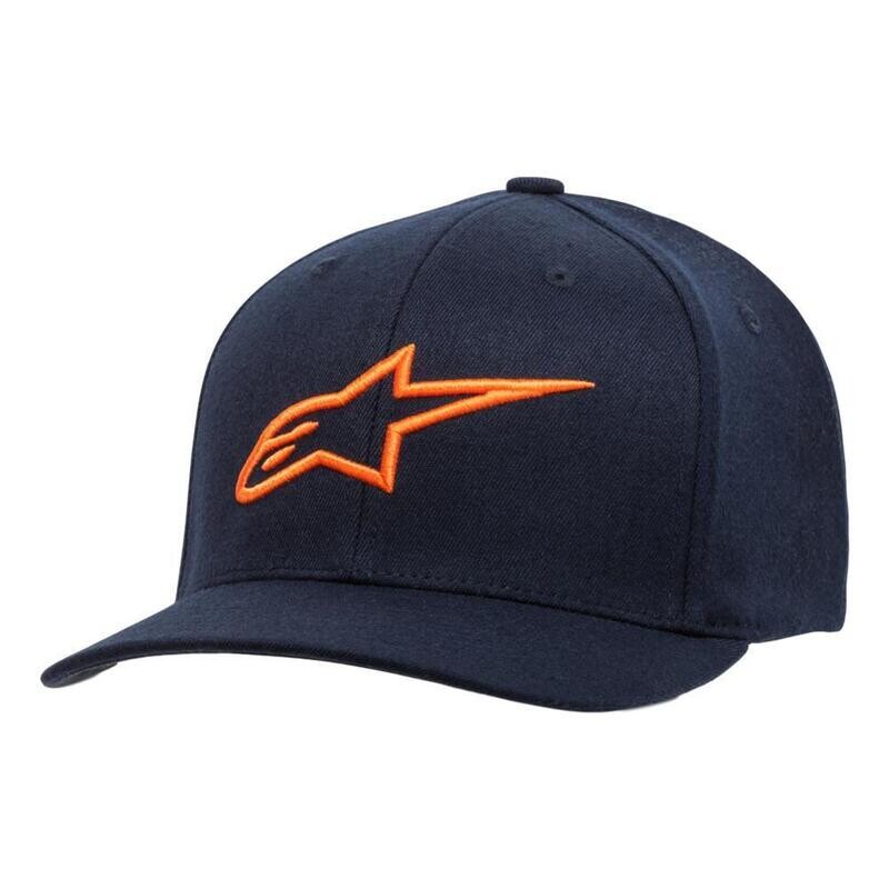 GORRA ALPINESTARS AGELESS CURVE AZUL NARANJA GORRA ALPINESTARS AGELESS CURVE AZUL NARANJA