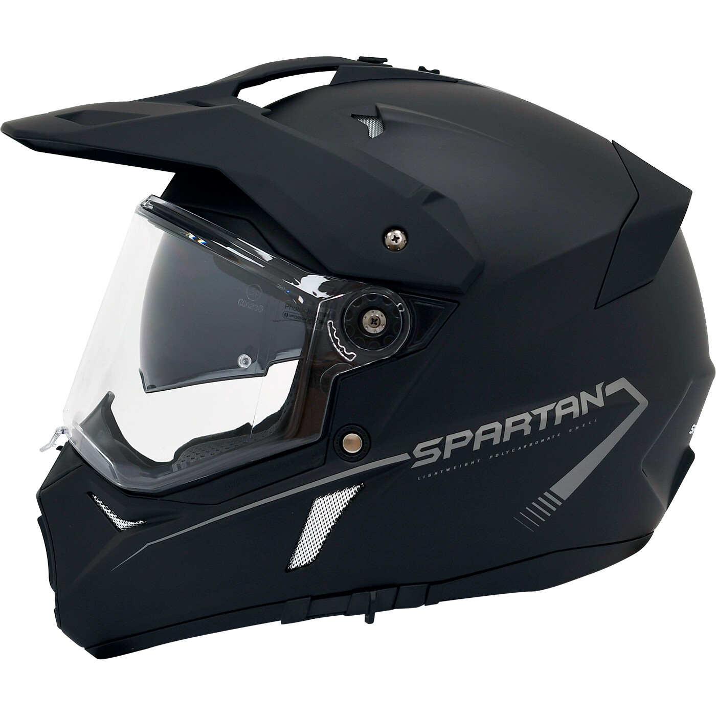 CASCO SPARTAN WOLF SOLID NEGRO MATE