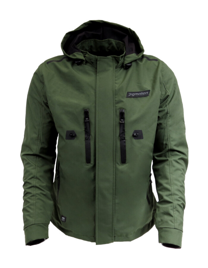 CHAQUETA PIGMALION PROTECCION PARA MOTO FENIX PRIME VERDE MILITAR