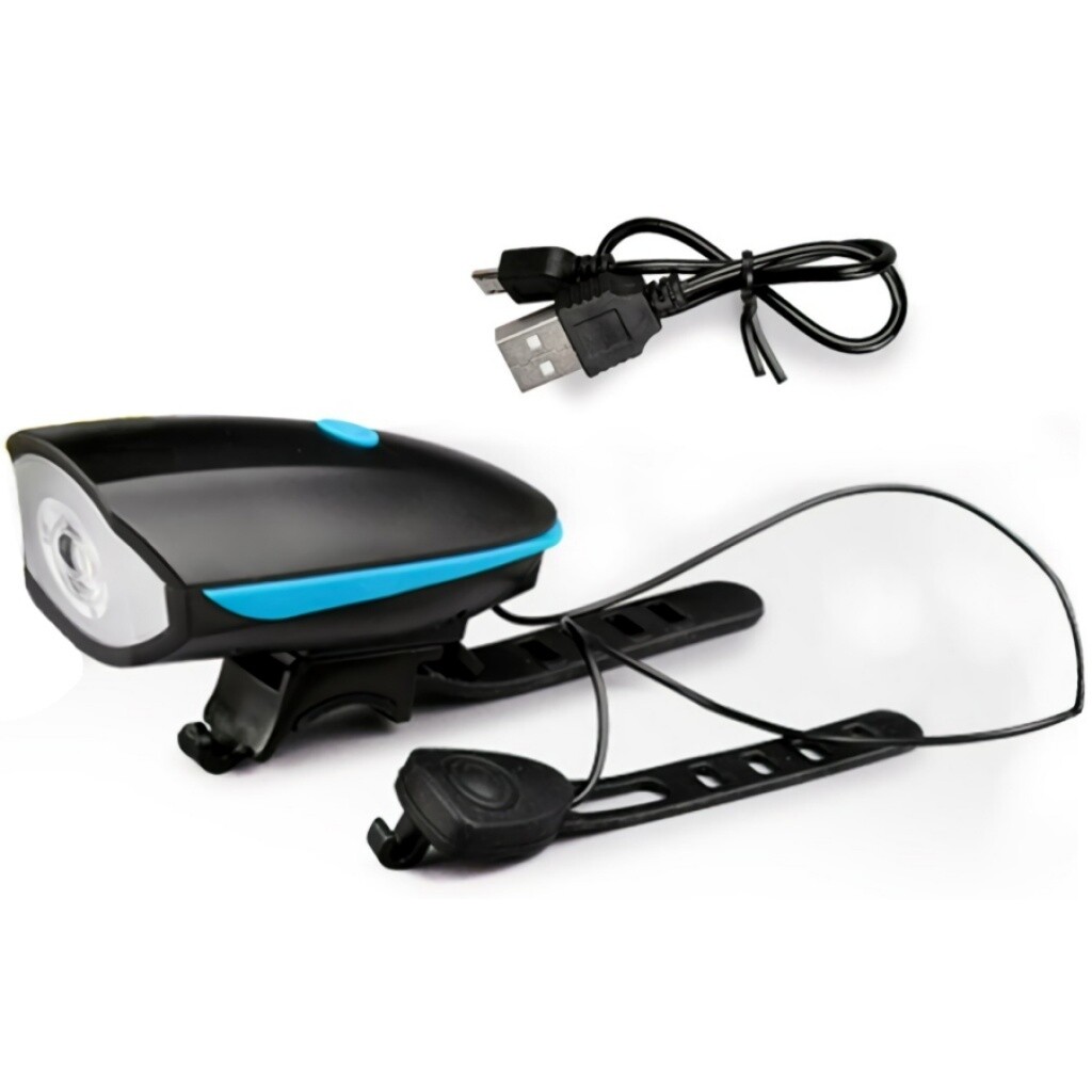 PITO CON LUZ LED DELANTERA PARA BICICLETA