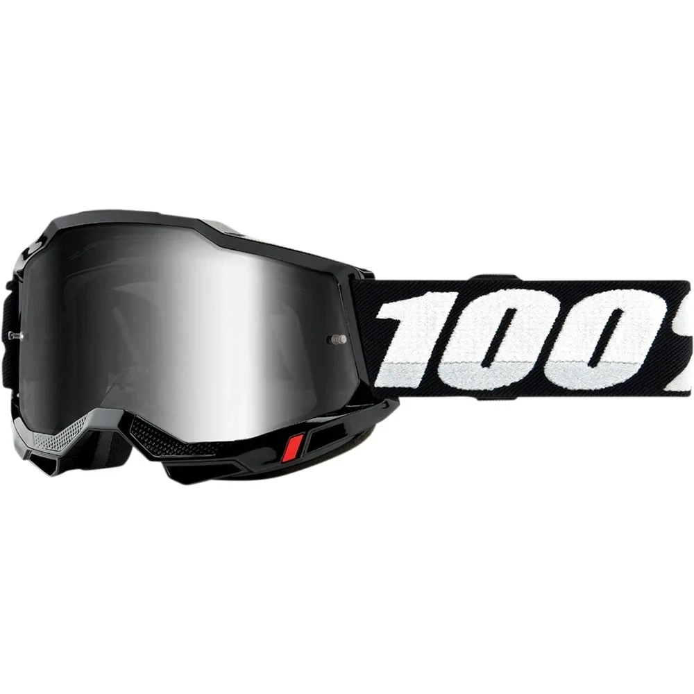 GOGGLES 100% ACCURI 2 NEGRO (LENTE SILVER ESPEJO)
