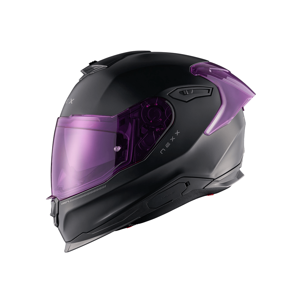 CASCO NEXX Y.100R SUBSONIC NEGRO / MORADO