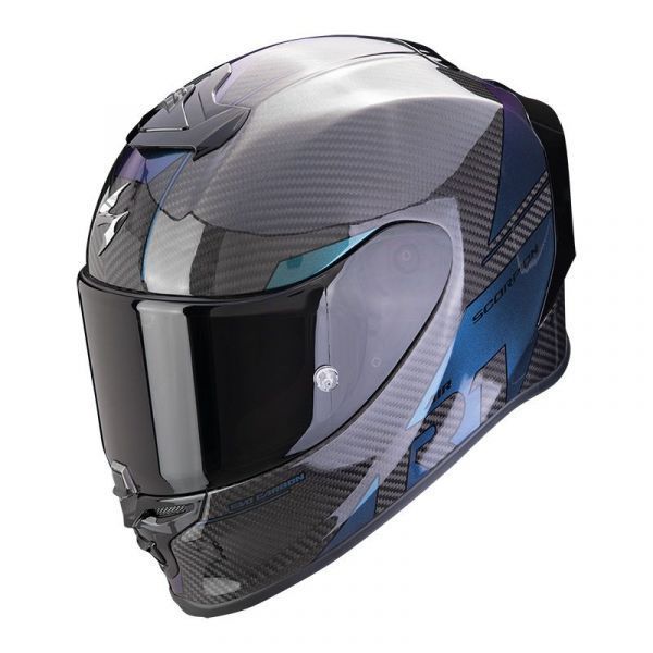 CASCO SCORPION EXO R1 EVO CARBON AIR RALLY // NEGRO CAMALEON