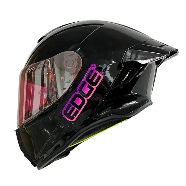 CASCO EDGE SHANGAI SOLID NEGRO-ROSA BRILLO