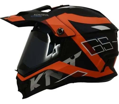 CASCO MOTO KONTROL 819-6 GS // NEGRO ROJO