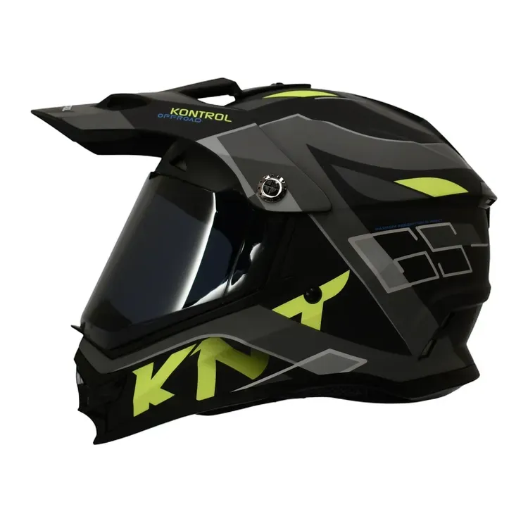 CASCO MOTO KONTROL 819-6 GS // NEGRO VERDE AMA FL