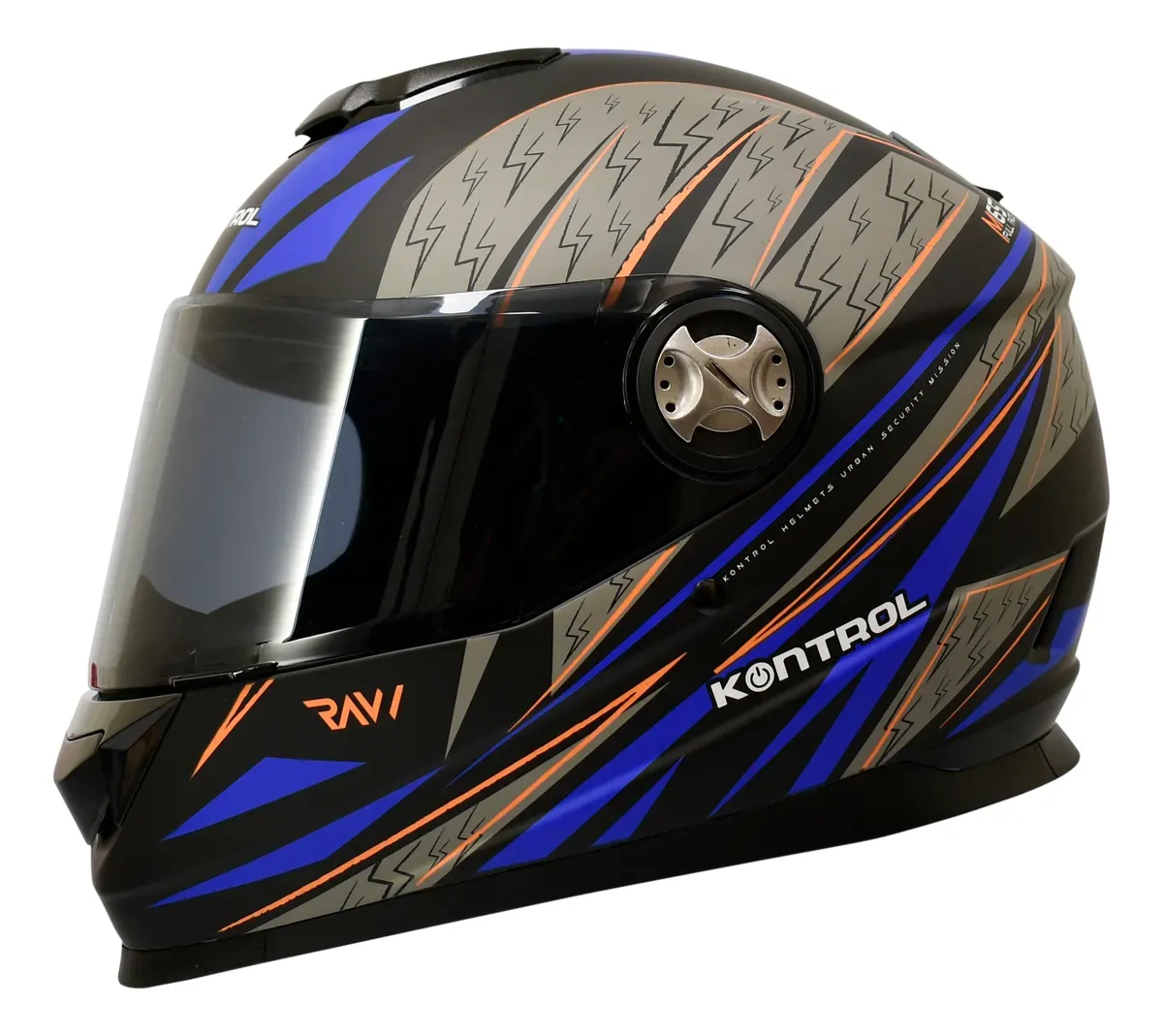 CASCO KONTROL M65 RAW // NEGRO AZUL NARANJA