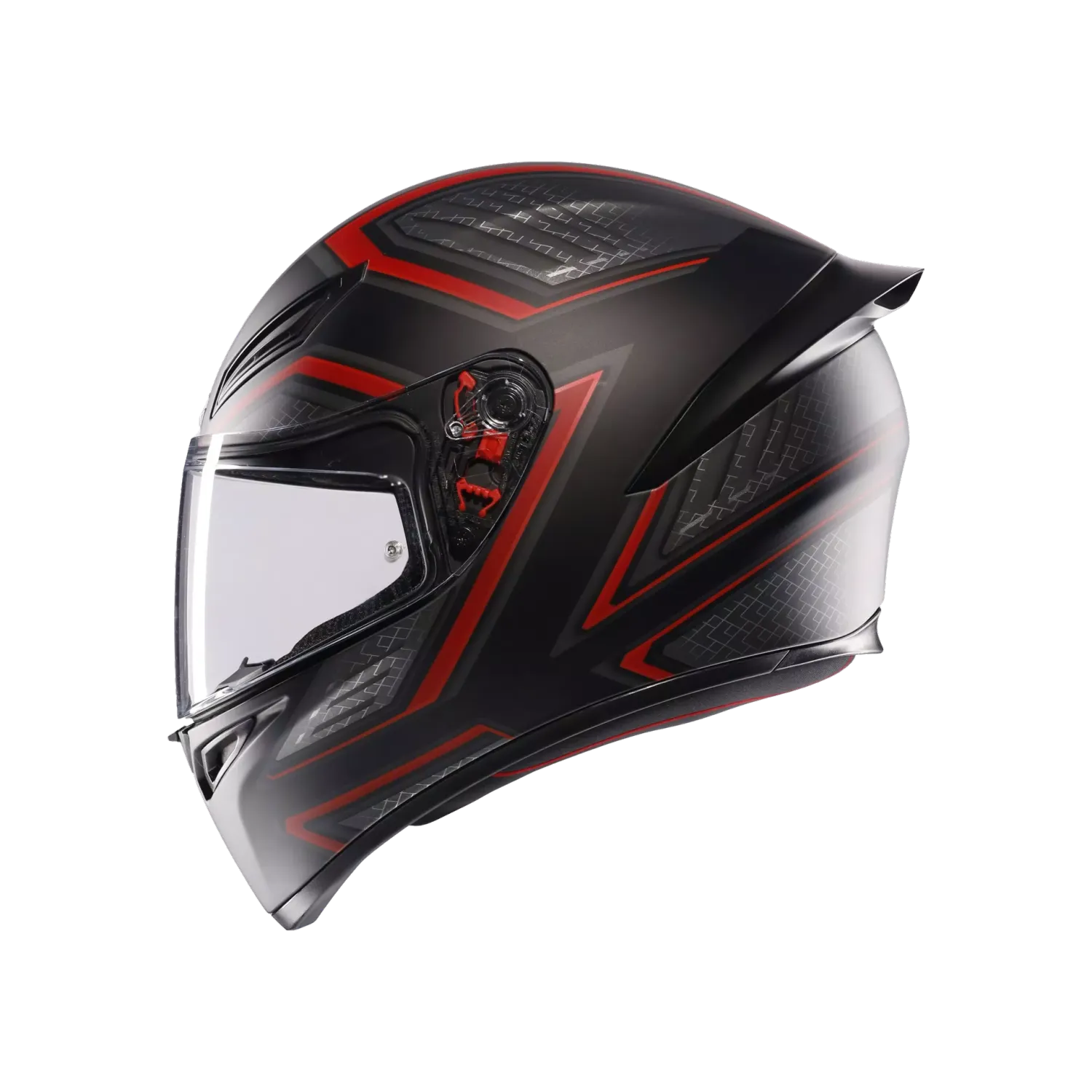 CASCO AGV K1 S MULTI SLING / NEGRO ROJO MATE
