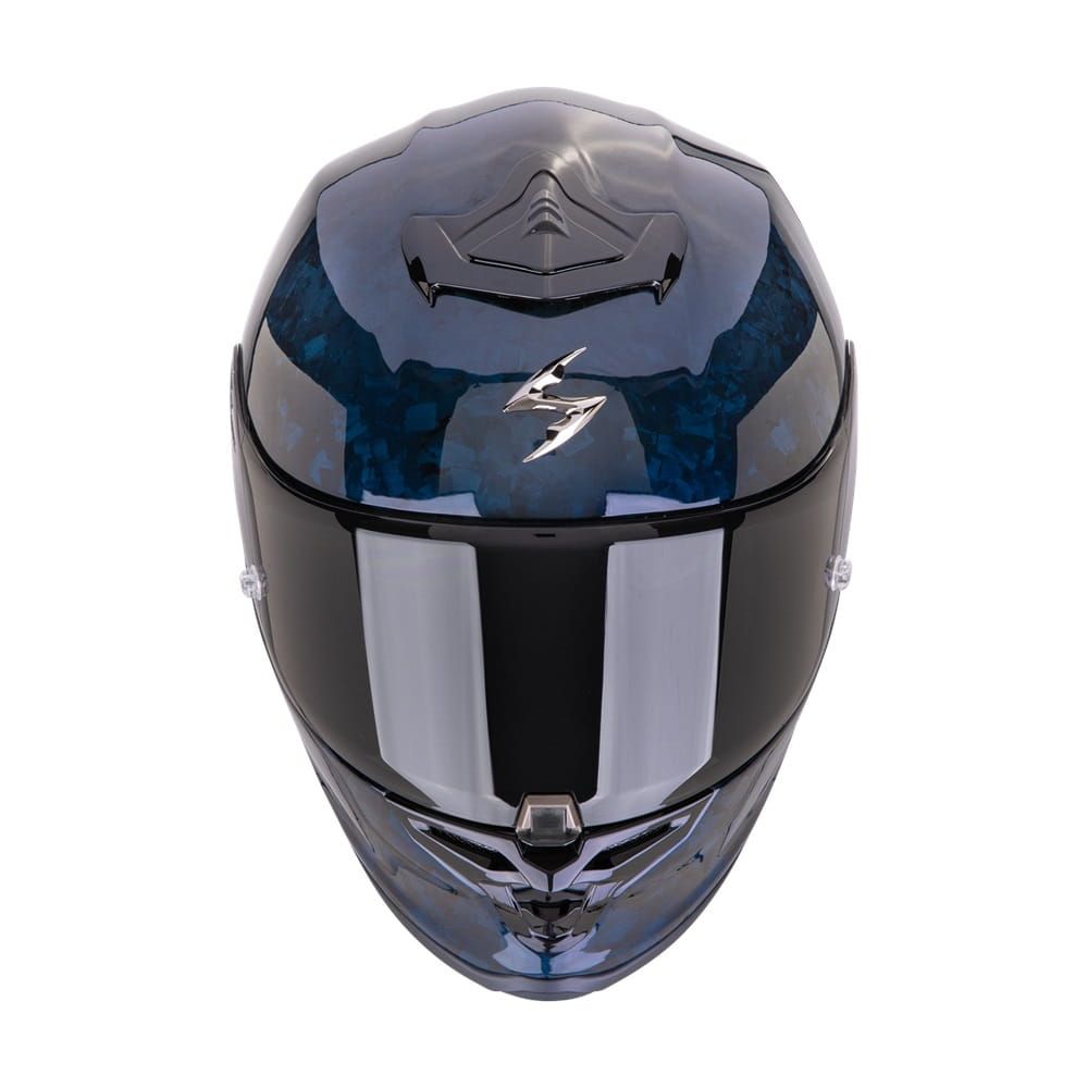 CASCO SCORPION EXO R1 EVO CARBON AIR ONIX // AZUL